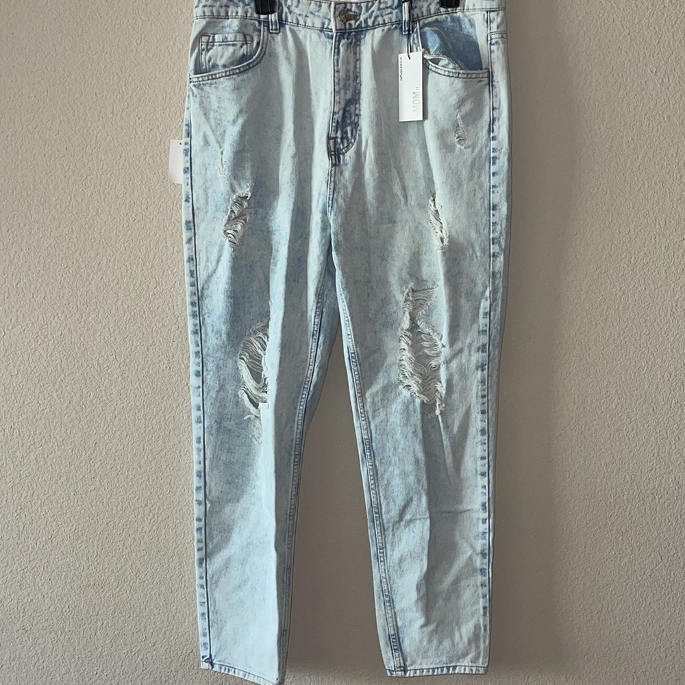 refuge Light Wash Blue Wide Leg Jeans - Picture 2 of 4